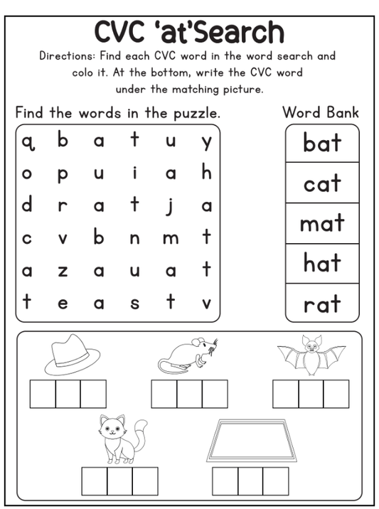 CVC Phonics Worksheets