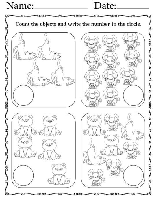 How Many Animals? Worksheets