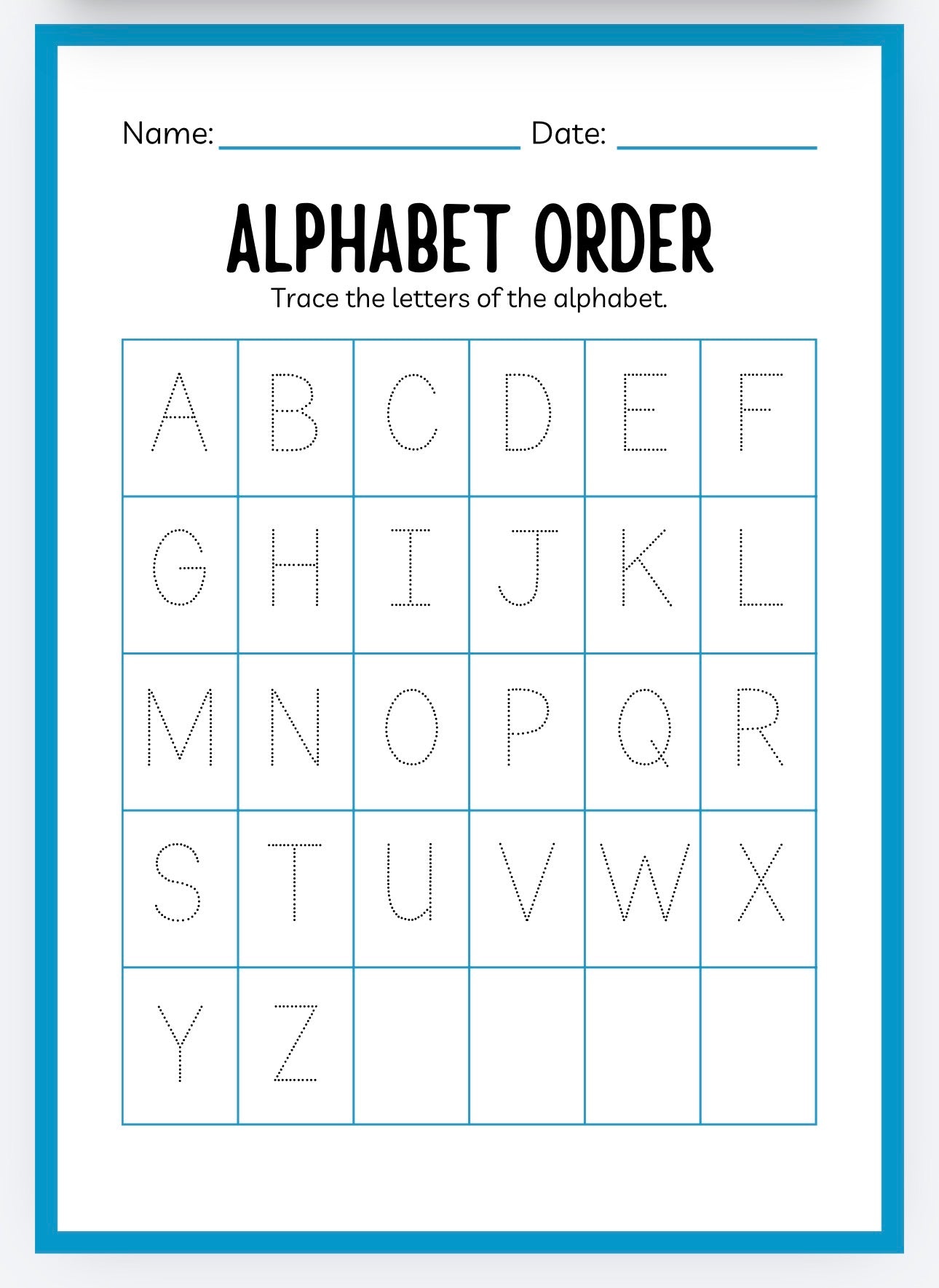 Preschool Alphabet Work booklet - Aged 3-5years