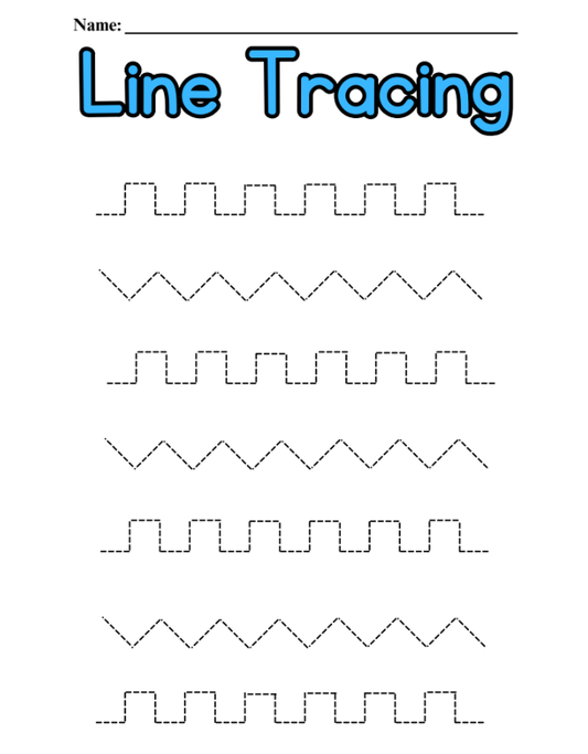 Trace Worksheet - Line Tracing 80 pages