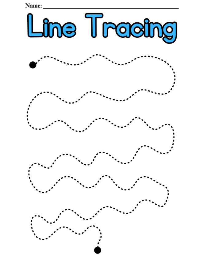 Trace Worksheet - Line Tracing 80 pages
