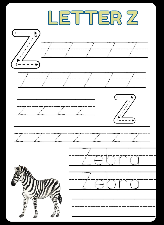 Trace Worksheet - Write the Alphabet 53 Pages