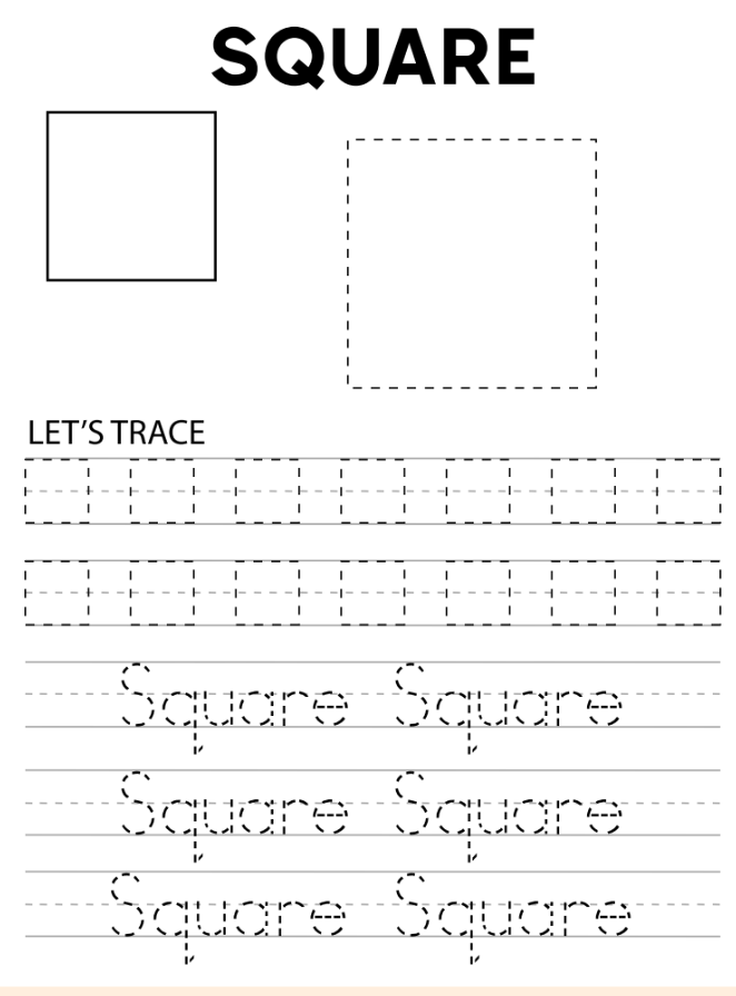 Trace Worksheet - Lines and Shapes