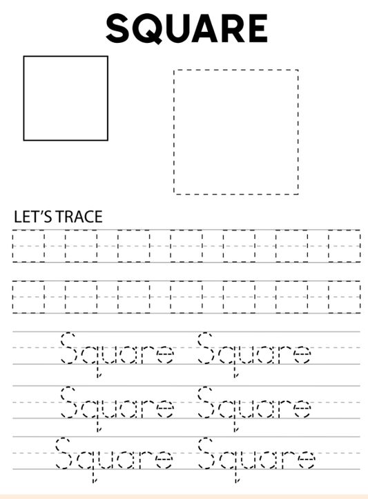 Trace Worksheet - Lines and Shapes