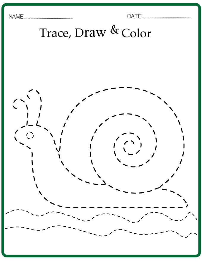 Trace Worksheet - Spring themed