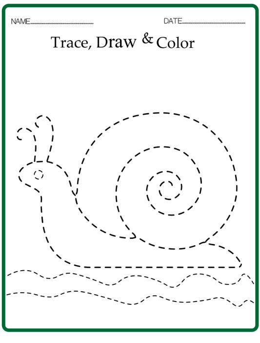 Trace Worksheet - Spring themed