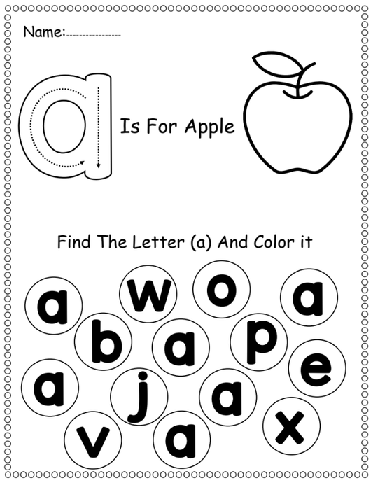 Learn the alphabet worksheets