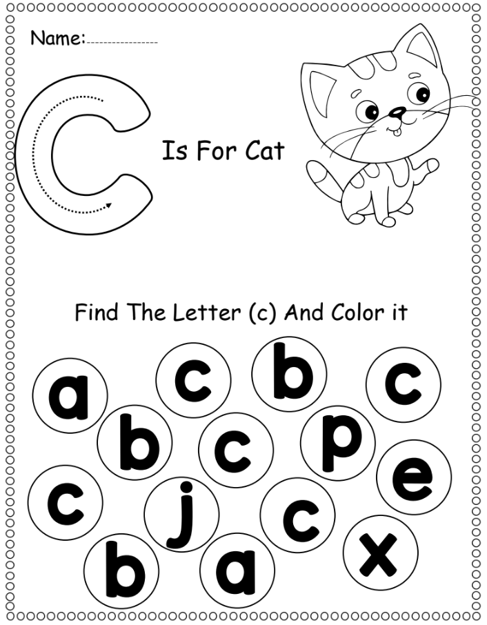 Learn the alphabet worksheets